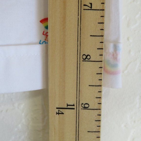 Apt. 9* Men's Short Sleeve‎ Button Down Curved Hem Rainbow Print Shirt~ Large - Picture 8 of 11